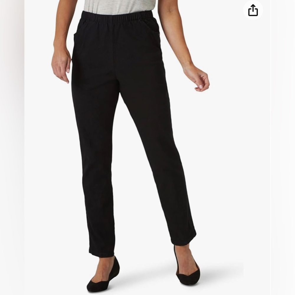 Anna-Kaci Casual Linen Elastic Waist Pants Size Medium M Cotton and Spandex